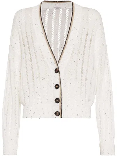 BRUNELLO CUCINELLI MONILI-DETAIL CARDIGAN