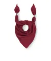 Brunello Cucinelli Women Cashmere Scarf With Monili Detail In Burgundy