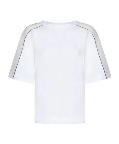 Brunello Cucinelli Monili-detail Cotton T-shirt In White