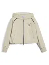 Brunello Cucinelli Hoodie Mit Monili-detail In Weiss