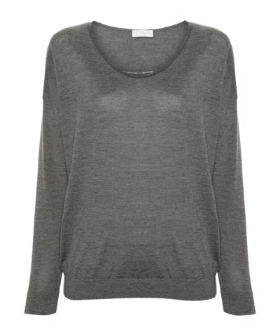 BRUNELLO CUCINELLI MONILI-DETAIL JUMPER