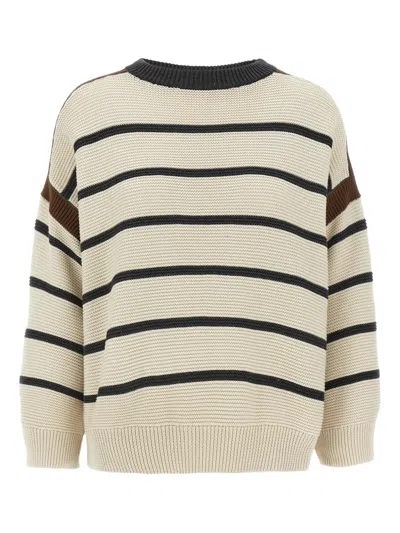 BRUNELLO CUCINELLI MONILI-DETAIL JUMPER