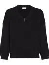 Brunello Cucinelli Pullover Mit Monili-detail In Black