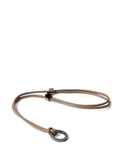 Brunello Cucinelli Monili-detail Leather Glasses Cord In Neutral