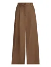 Brunello Cucinelli Monili-detail Linen Midi Skirt In Brown