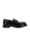 Brunello Cucinelli Polished Leather Monili Penny Loafers In Black