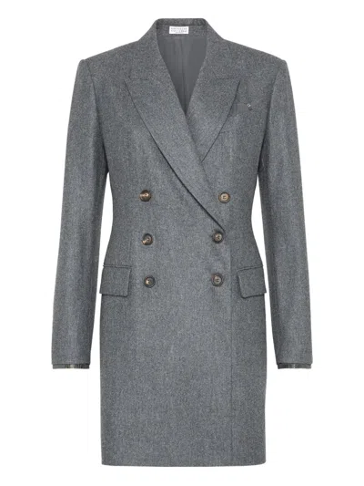 BRUNELLO CUCINELLI MONILI-DETAIL MINI DRESS