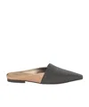 Brunello Cucinelli Women's Precious Calfskin Flats In Black