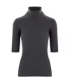 Brunello Cucinelli Monili-detail Ribbed Top In Black