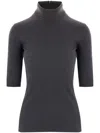 Brunello Cucinelli Monili-detail Ribbed Top In Grau