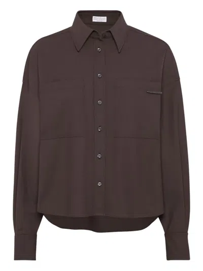 BRUNELLO CUCINELLI MONILI-DETAIL SHIRT