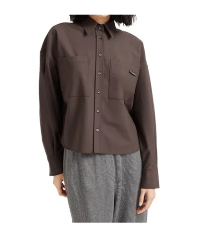 BRUNELLO CUCINELLI BRUNELLO CUCINELLI EMBELLISHED BUTTON-UP SHIRT