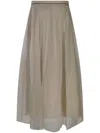 Brunello Cucinelli Monili-detail Skirt In Neutrals