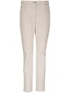 Brunello Cucinelli Monili-detail Slim-cut Trousers In Neutrals