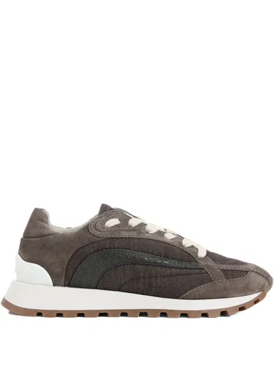 Brunello Cucinelli Monili-detail Sneakers In Grau