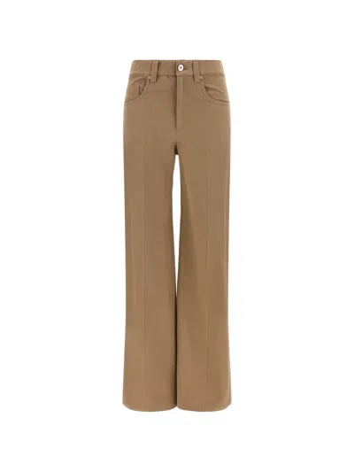 Brunello Cucinelli Monili Detail Straight-leg Jeans In Brown