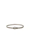 Brunello Cucinelli Monili-detail Suede Belt In Gray