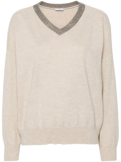 Brunello Cucinelli Monili-detail Sweater In C9613