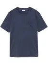 Brunello Cucinelli Crew Neck Short Sleeve Top In Blue
