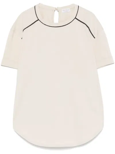 Brunello Cucinelli Monili-detail T-shirt In White