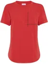 Brunello Cucinelli T-shirt Whit Embellishments In Red