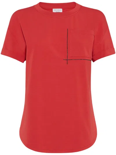 BRUNELLO CUCINELLI MONILI-DETAIL T-SHIRT