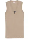 Brunello Cucinelli Monili-detail Tank Top In Brown