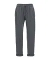 Brunello Cucinelli Tapered-leg Drawstring Track Pants In Black