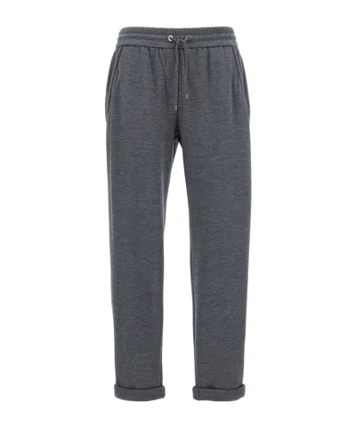 BRUNELLO CUCINELLI BRUNELLO CUCINELLI ELASTIC WAISTBAND DRAWSTRING JOGGERS