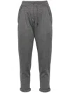Brunello Cucinelli Joggers Elastic Waistband Rolled Cuffs In Grau