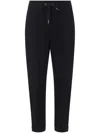 Brunello Cucinelli Women Track Trousers In Lightweight Stretch Cotton Fleece With Moniline In Black