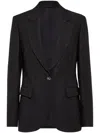 Brunello Cucinelli Monili-detail Twill Blazer In Black