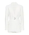 Brunello Cucinelli Women Linen Jacket With Belt And Precious Details In White