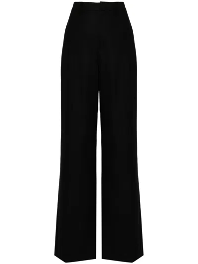 Brunello Cucinelli Monili-detail Wide-leg Trousers In Black