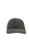 BRUNELLO CUCINELLI BRUNELLO CUCINELLI MONILI DETAILED CORDUROY BASEBALL CAP