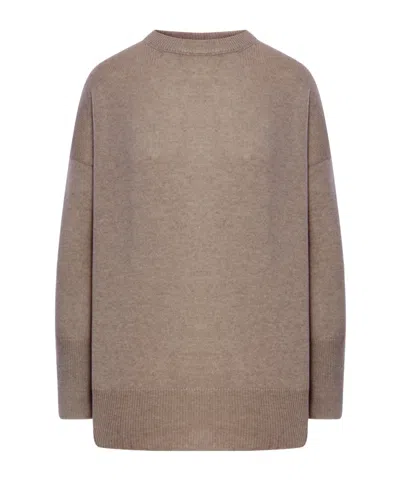 Brunello Cucinelli Long Sleeve Sweater In Brown