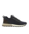 Brunello Cucinelli Performance Knit Sneakers Textured Sole In Gray