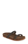 Brunello Cucinelli Monili Two Band Slide Sandals In Brown