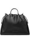 Brunello Cucinelli Large Soft Leather Mellow Shopper Bag In Black