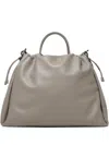 Brunello Cucinelli Monili Chain Detailed Drawstring Tote Bag In Grey