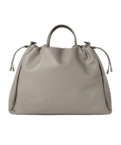 BRUNELLO CUCINELLI BRUNELLO CUCINELLI MONILI CHAIN DETAILED DRAWSTRING TOTE BAG
