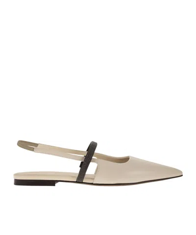 BRUNELLO CUCINELLI BRUNELLO CUCINELLI MONILE SLINGBACK BALLET FLATS