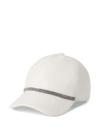Brunello Cucinelli Panelled Linen Baseball Cap With Curved Brim In Neutral