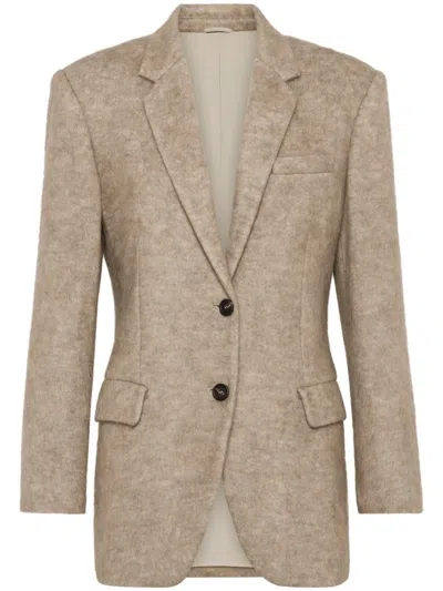 BRUNELLO CUCINELLI MONILI-EMBELLISHED BLAZER