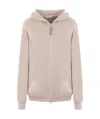 Brunello Cucinelli Monili-embellished Cotton-silk Hoodie In Nude