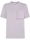 Brunello Cucinelli T-shirt With Embellishments In Purple