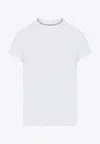 Brunello Cucinelli Monili Embellished-crewneck T-shirt In White