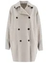 Brunello Cucinelli Cashmere Cocoon Coat In Neutral