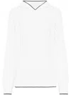 Brunello Cucinelli Monili-embellished Jumper In White