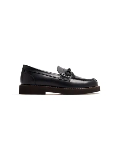 Brunello Cucinelli Kids' Monili-embellished Loafers In Black